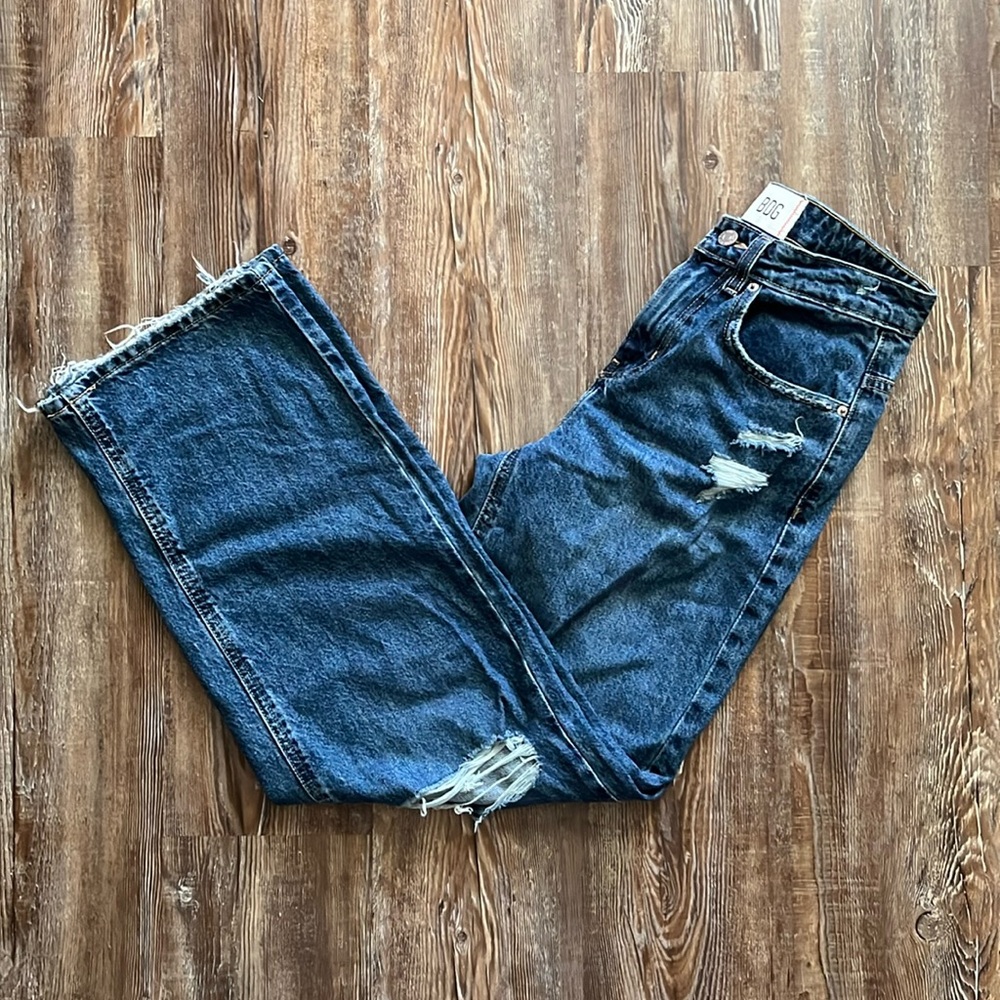 BDG Distressed High Waisted Tapered Relaxed Baggy 100% Cotton Jeans